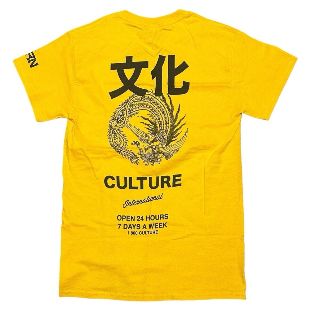 Yung Rich Nation YRN Culture International Phoenix Graphic T-Shirt Yellow Mens S